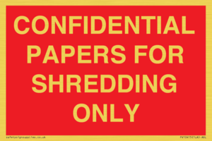 CONFIDENTIAL PAPERS FOR SHREDDING ONLY
